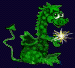 an animated dragon