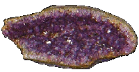 An Amethyst Geode Cut in Half